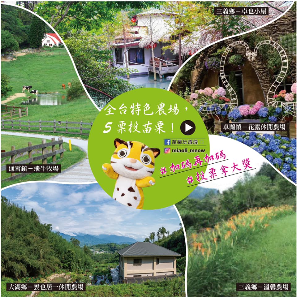 「全台特色農場票選活動」票投苗栗縣