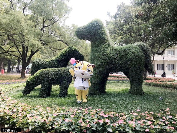 苗栗縣超萌吉祥物「貓裏喵」昨二十日快閃台中花卉博覽會 苗栗縣超萌吉祥物「貓裏喵」昨二十日快閃台中花卉博覽會