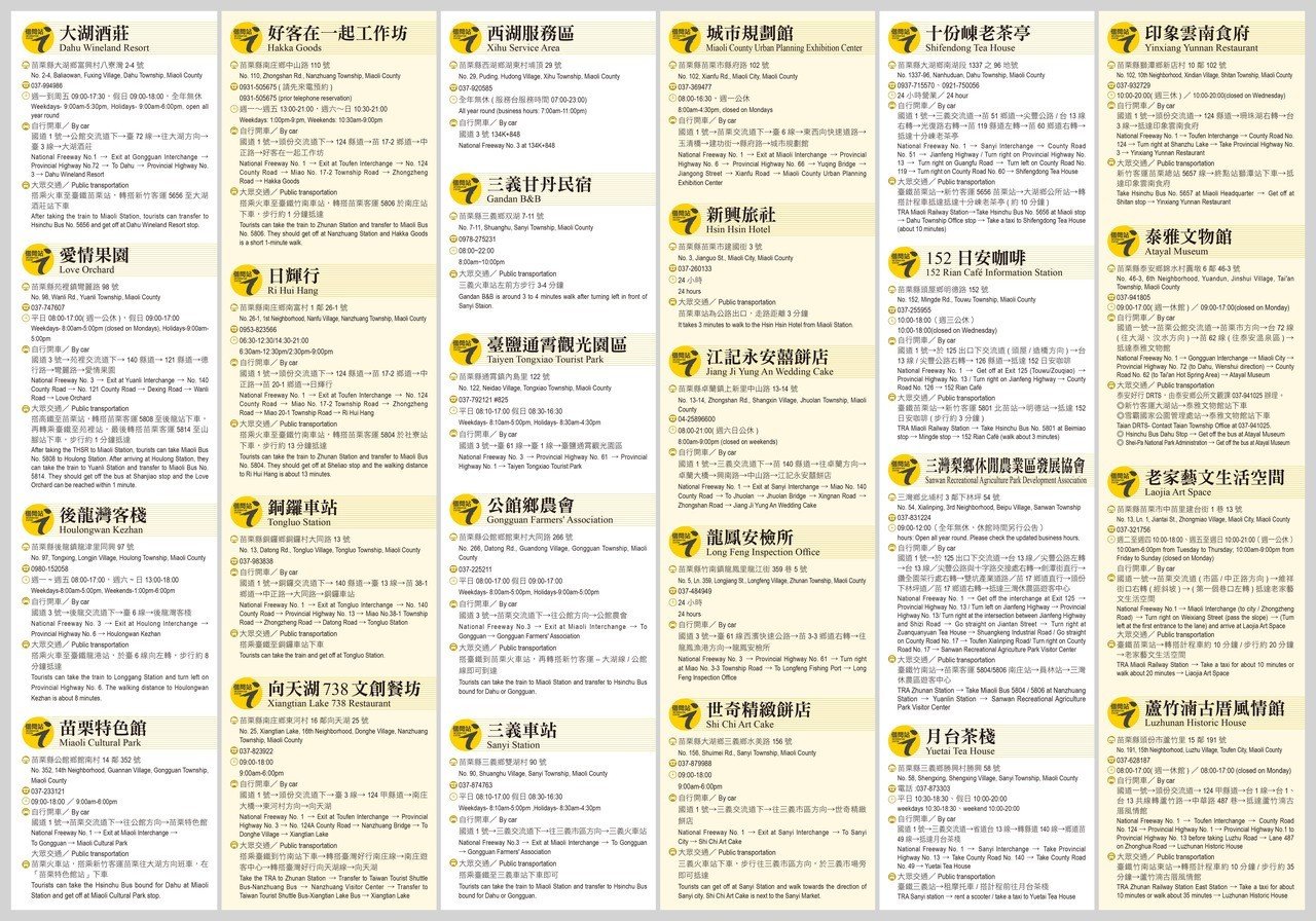 苗栗縣今年新增8處借問站提供遊客服務，全縣借問站達26處，縣府並製作海報摺頁推廣